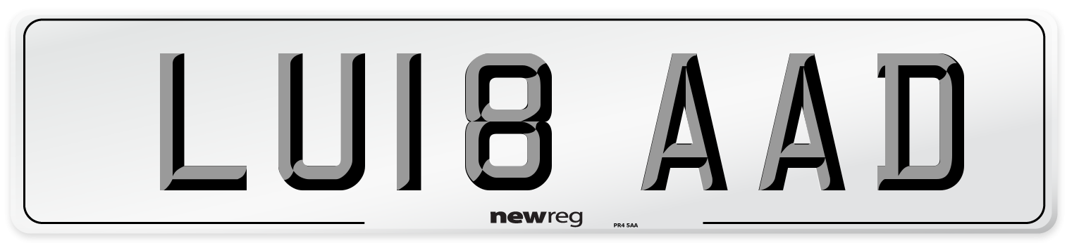 LU18 AAD Number Plate from New Reg